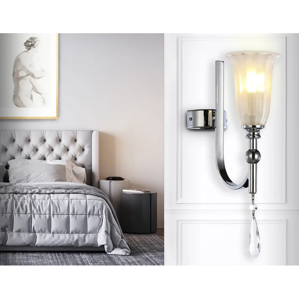 Фото 5 Настенный светильник AMBRELLA LIGHT TR3253 цвет хром Фото 5 Настенный светильник AMBRELLA LIGHT TR3253 цвет хром