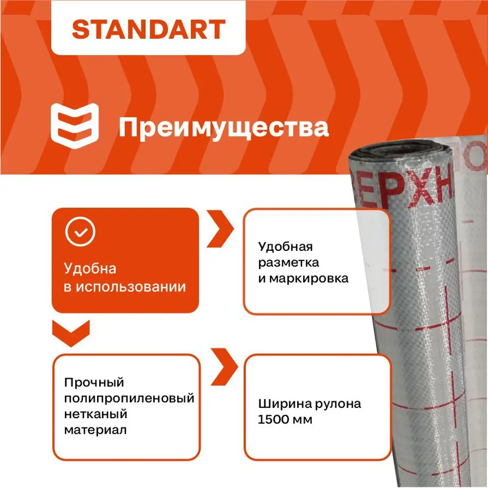 Фото 6 Гидропароизоляционная мембрана повышенной прочности Izoway D Standart 40г/м² 30м² Фото 6 Гидропароизоляционная мембрана повышенной прочности Izoway D Standart 40г/м² 30м²