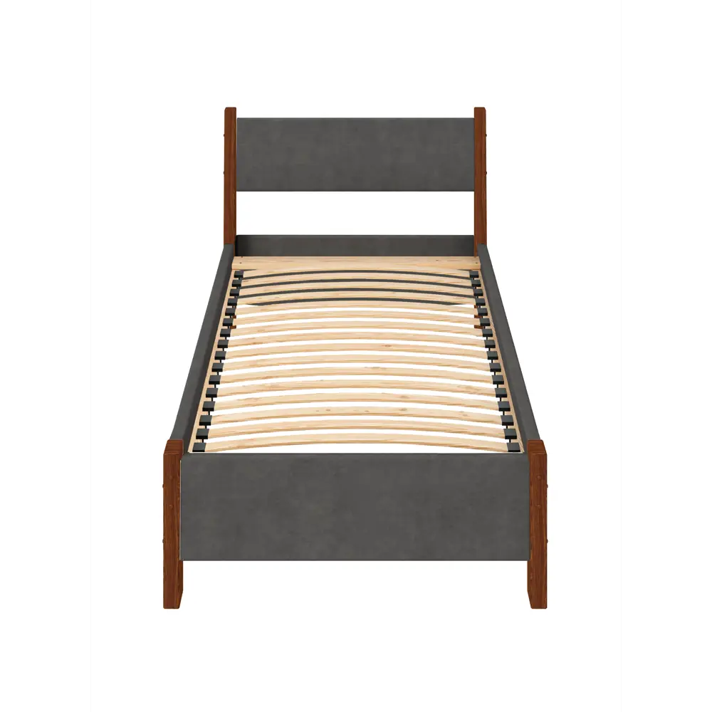 Фото 3 Кровать Solarius Мишка орто основание mkr-obiv-rs17-temd70-190-orto 80 x 80 x 200 см дерево цвет темно-серый/темный дуб Фото 3 Кровать Solarius Мишка орто основание mkr-obiv-rs17-temd70-190-orto 80 x 80 x 200 см дерево цвет темно-серый/темный дуб