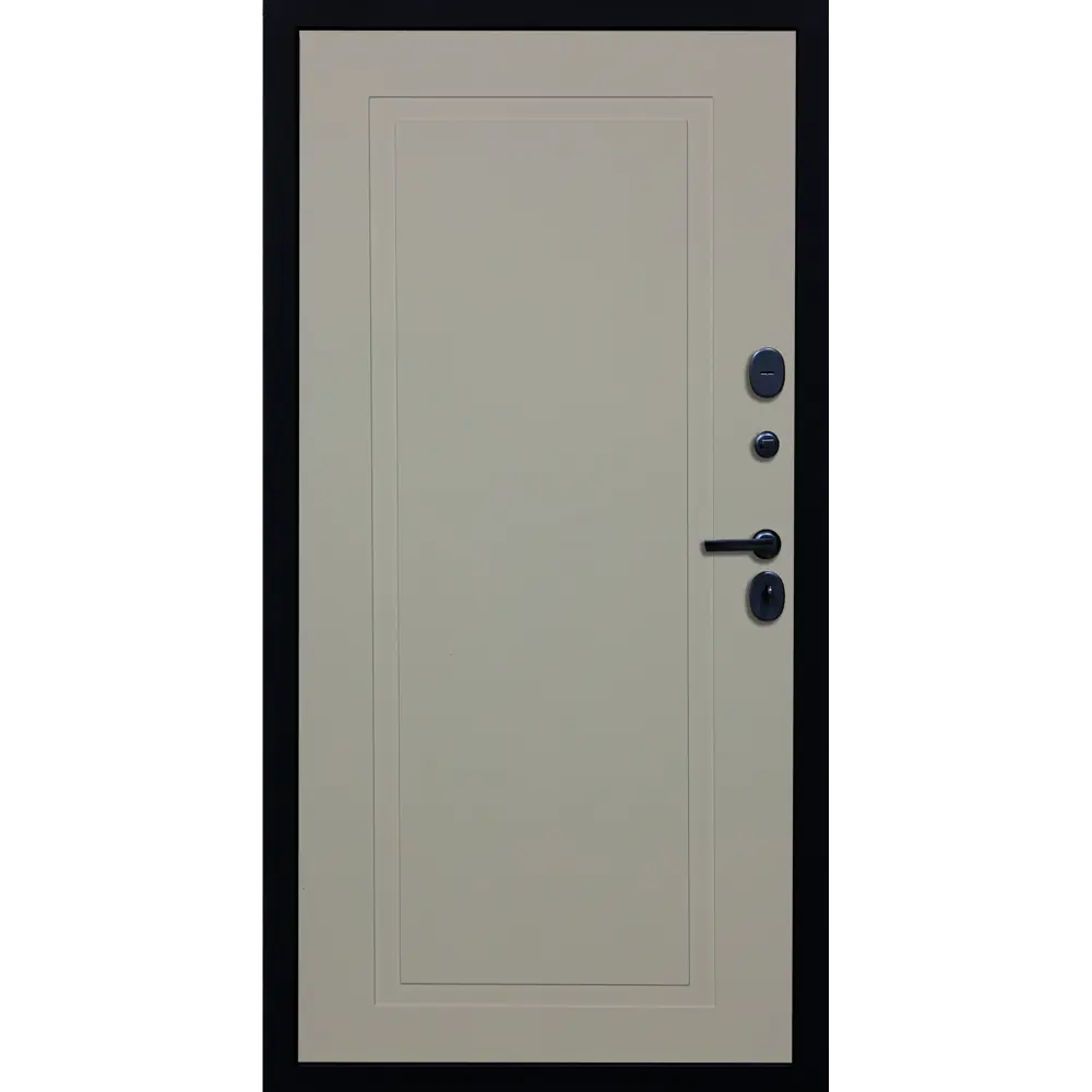 Фото Входная дверь Diva ДХ-45 205x96см левый черный кварц/Н10 софт шампань