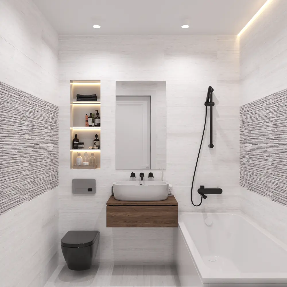 Фото 2 Керамическая плитка Eurotile Beresta 4810839050246 30x60см цвет белый Фото 2 Керамическая плитка Eurotile Beresta 4810839050246 30x60см цвет белый