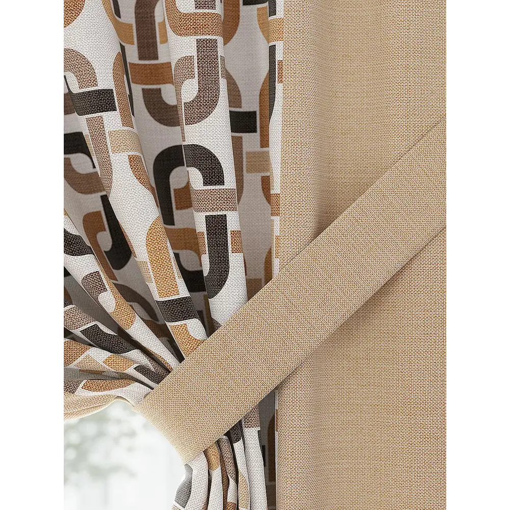 Фото 2 Штора Helga Фолервинс TD-530326 на шторной ленте, 180x150 см, цвет бежевый Фото 2 Штора Helga Фолервинс TD-530326 на шторной ленте, 180x150 см, цвет бежевый