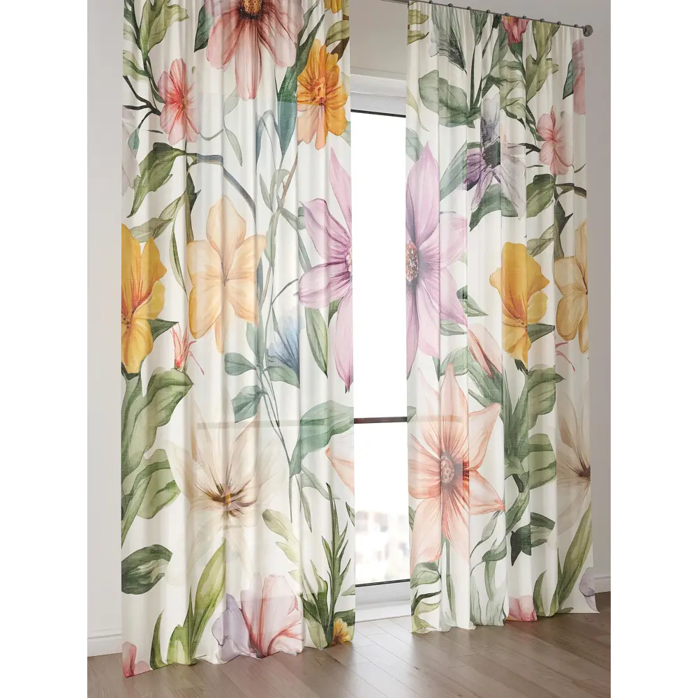 Фото 3 Тюль Comfy Way Алоуна - 191 CW580191-240 150x240 см на шторной ленте цвет белый 2 шт Фото 3 Тюль Comfy Way Алоуна - 191 CW580191-240 150x240 см на шторной ленте цвет белый 2 шт
