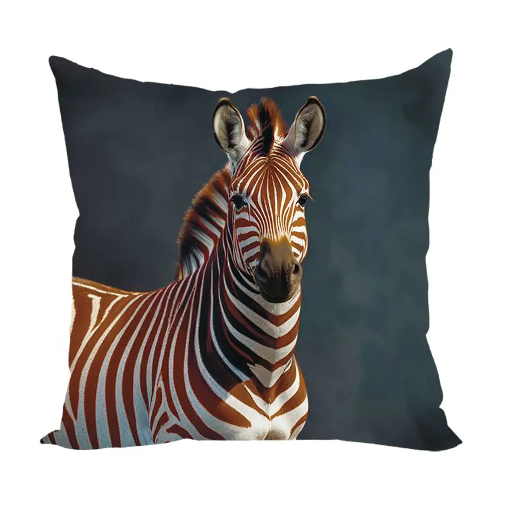Фото Подушка декоративная Zaberite Шоколадная зебра 3863, 40x40 см Фото Подушка декоративная Zaberite Шоколадная зебра 3863, 40x40 см