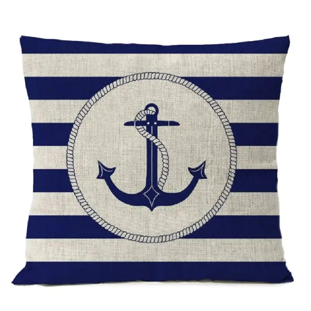 Фото Наволочка Zaberite Якорь синий 00503Н, 40x40 см Фото Наволочка Zaberite Якорь синий 00503Н, 40x40 см