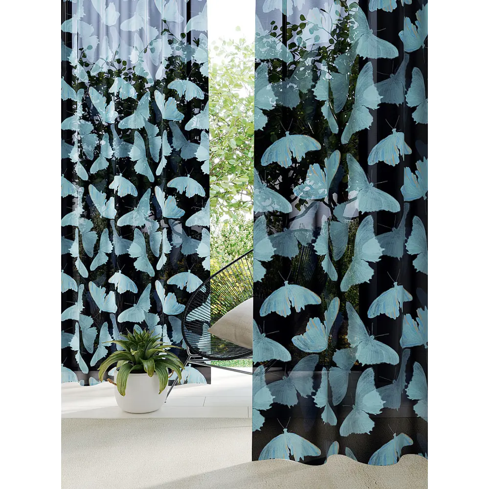 Фото Тюль Helga Базовая коллекция HH971500 на шторной ленте 280x150 см цвет синий Фото Тюль Helga Базовая коллекция HH971500 на шторной ленте 280x150 см цвет синий