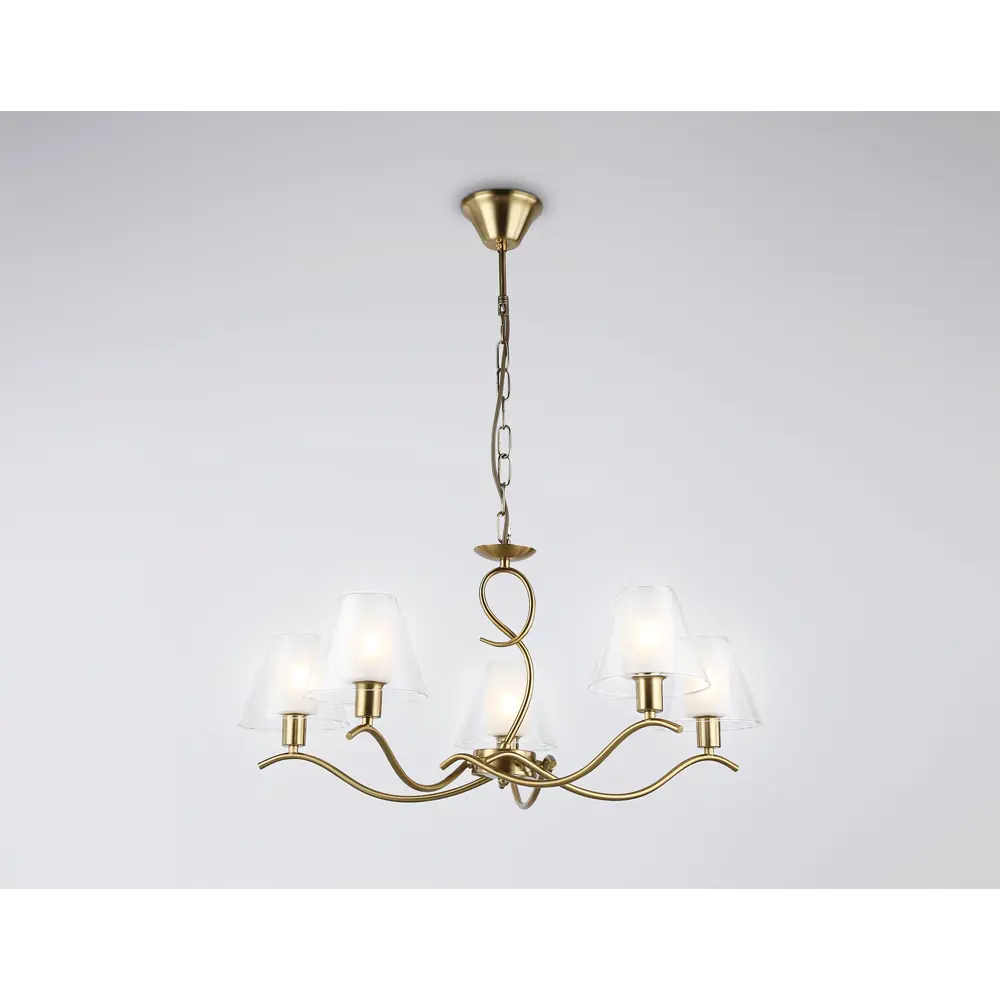 Фото 3 Люстра подвесная Ambrella light High light Lh57091 5 ламп 20 м² цвет белый матовый, латунь Фото 3 Люстра подвесная Ambrella light High light Lh57091 5 ламп 20 м² цвет белый матовый, латунь