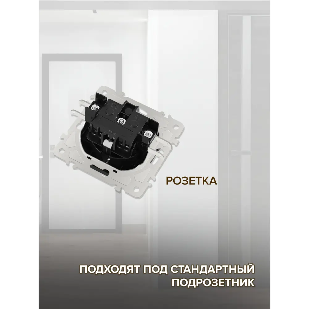 Фото 3 Розетка двойная встраиваемая Arte milano SET06-2-40-1x2.black с заземлением и шторками цвет черный Фото 3 Розетка двойная встраиваемая Arte milano SET06-2-40-1x2.black с заземлением и шторками цвет черный