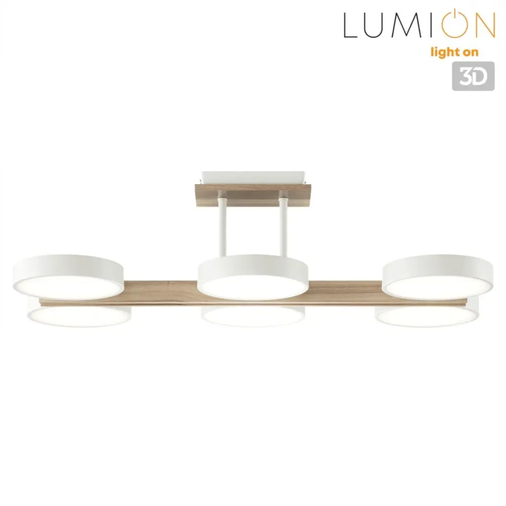 Фото 3 Люстра на штанге светодиодная Lumion Plato 21 м² регулируемый белый свет цвет белый Фото 3 Люстра на штанге светодиодная Lumion Plato 21 м² регулируемый белый свет цвет белый