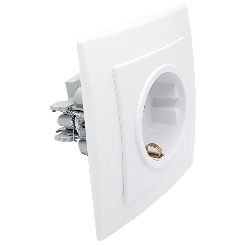 Фото 3 Розетка встраиваемая Nilson Touran 24111017 с заземлением, цвет белый