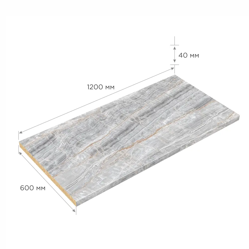 Фото 3 Кухонная столешница Slotex 120x60x3.8 см ДСП цвет сабинас Фото 3 Кухонная столешница Slotex 120x60x3.8 см ДСП цвет сабинас