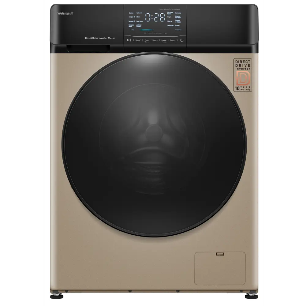 Фото Стиральная машина Weissgauff Wm 4927 direct drive inverter premium champagne 59.5x85x47 см 7 кг цвет бежевый Фото Стиральная машина Weissgauff Wm 4927 direct drive inverter premium champagne 59.5x85x47 см 7 кг цвет бежевый