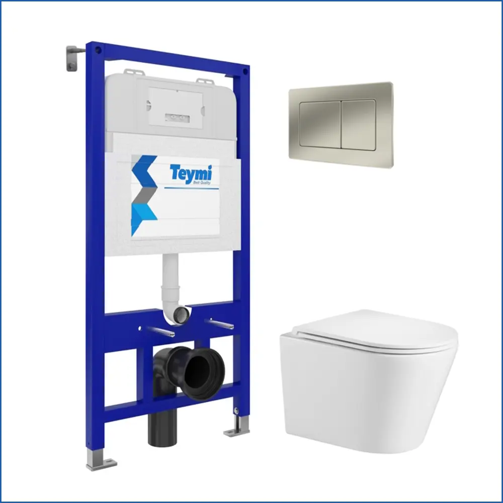 Фото 2 Комплект инсталляция с унитазом Teymi F13286 цвет белый Фото 2 Комплект инсталляция с унитазом Teymi F13286 цвет белый
