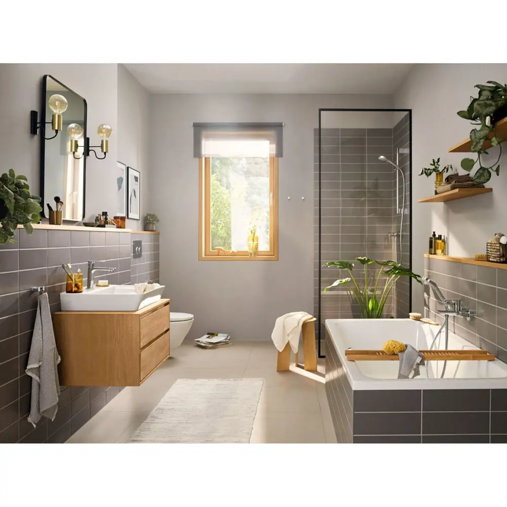 Фото 4 Смеситель для душа Hansgrohe Rebris E 72650000 однорычажный, внешнего монтажа цвет хром Фото 4 Смеситель для душа Hansgrohe Rebris E 72650000 однорычажный, внешнего монтажа цвет хром