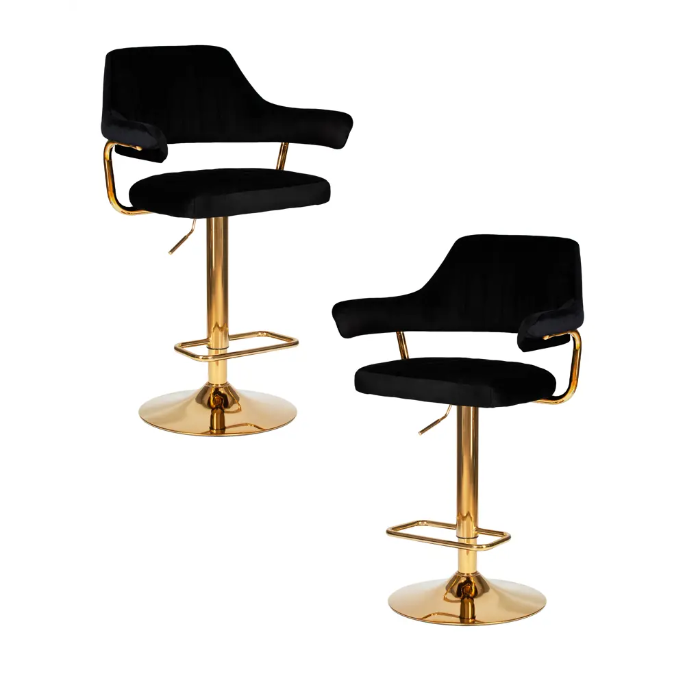 Фото 3 Барный стул Dobrin Charly gold lm-5019 61x120x54 см цвет черный 2 шт Фото 3 Барный стул Dobrin Charly gold lm-5019 61x120x54 см цвет черный 2 шт