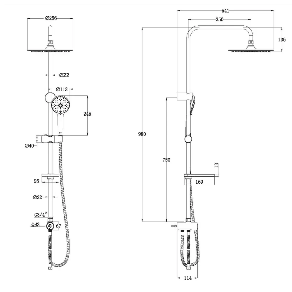 Фото 2 Душевая стойка Lemark LM8809C Фото 2 Душевая стойка Lemark LM8809C