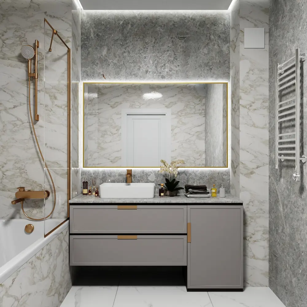 Фото 4 Зеркало со встроенной подсветкой One mirror 15090зсх 90x150 см Фото 4 Зеркало со встроенной подсветкой One mirror 15090зсх 90x150 см