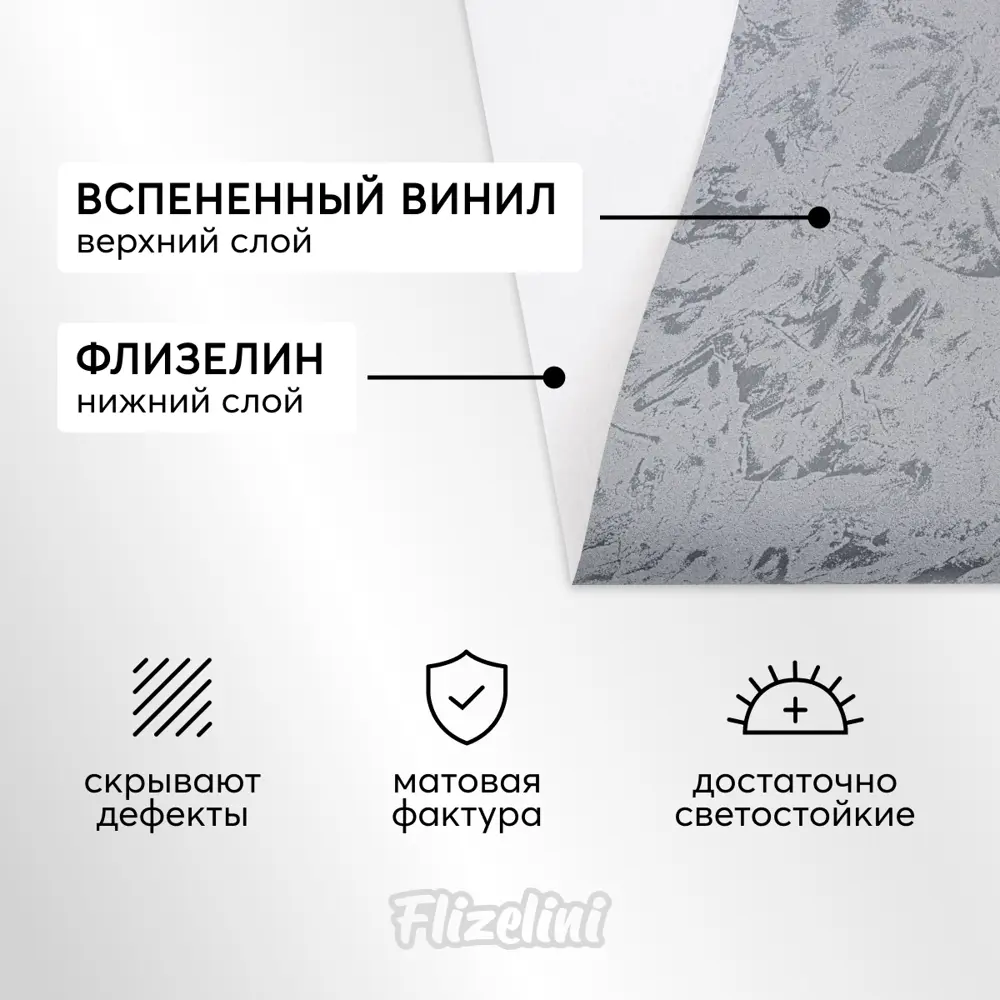 Фото 4 Обои флизелиновые Flizelini Urban темно-серые 1.06 м 1855-22 Фото 4 Обои флизелиновые Flizelini Urban темно-серые 1.06 м 1855-22
