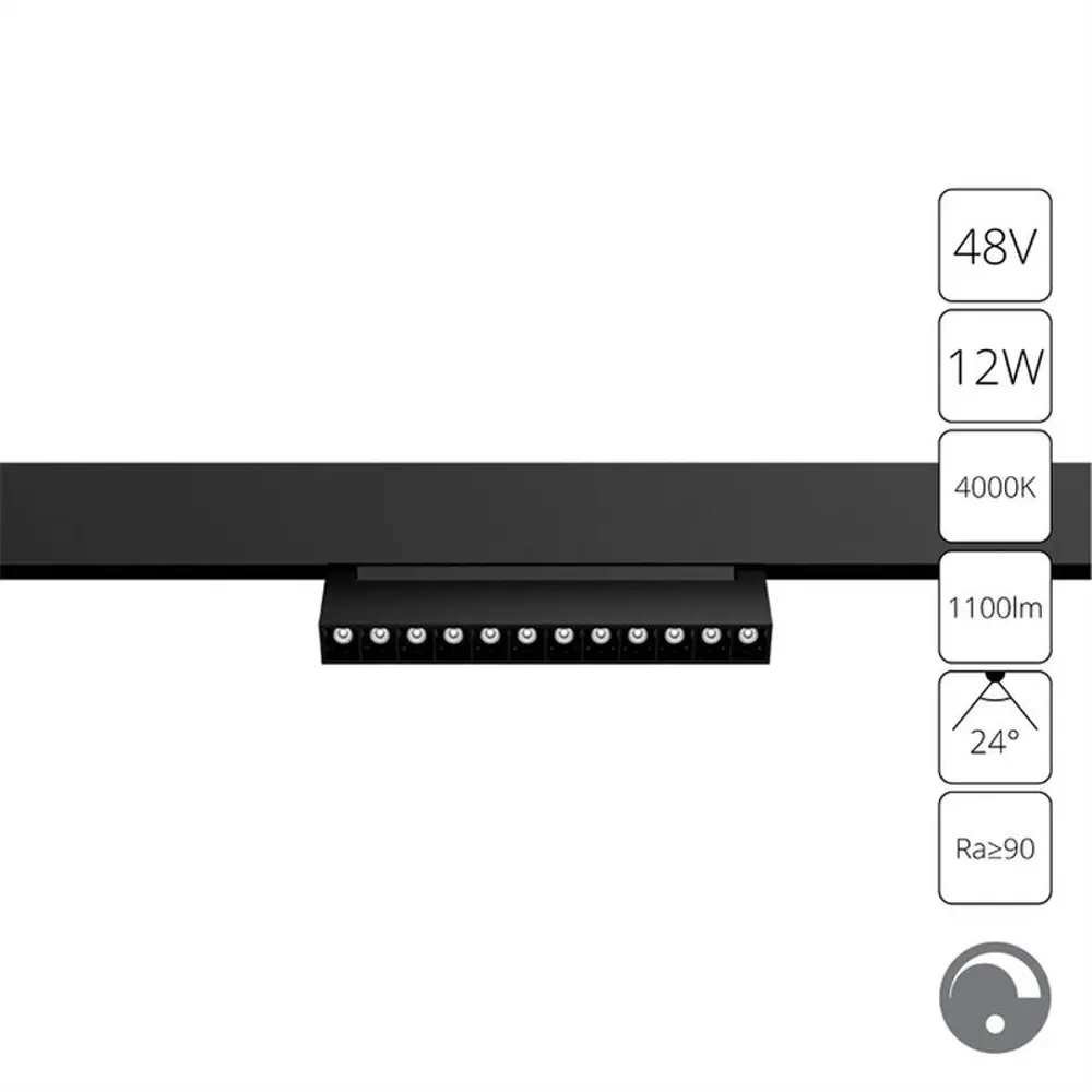 Фото Трековый светильник линейный светодиодный Arte lamp Ar_a4686pl-1bk 12 Вт магнитный нейтральный белый свет цвет черный Фото Трековый светильник линейный светодиодный Arte lamp Ar_a4686pl-1bk 12 Вт магнитный нейтральный белый свет цвет черный