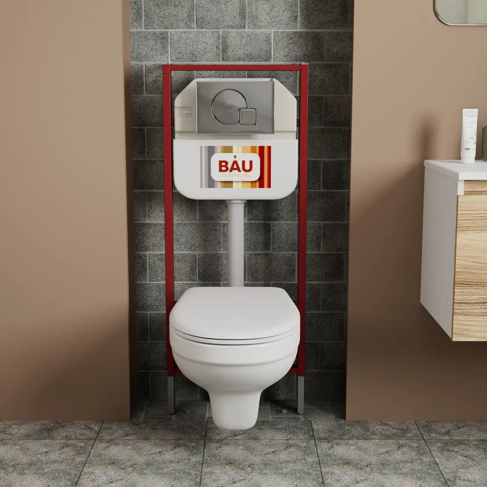 Фото 3 Комплект BAUEDGE NEO45700-30745-01.02.10 6 в 1: инсталляция NEO 45 для унитаза, унитаз Rio Luxe 52x35, сиденье микролифт, кнопка хром Aquanika Omega Фото 3 Комплект BAUEDGE NEO45700-30745-01.02.10 6 в 1: инсталляция NEO 45 для унитаза, унитаз Rio Luxe 52x35, сиденье микролифт, кнопка хром Aquanika Omega
