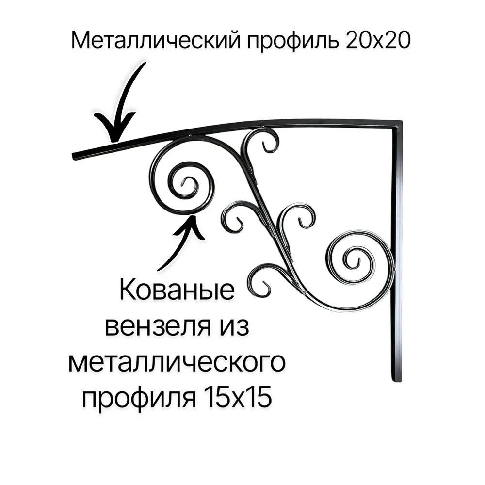 Фото 3 Каркас для козырька Artcore YSK10S 100х77х100см серый Фото 3 Каркас для козырька Artcore YSK10S 100х77х100см серый