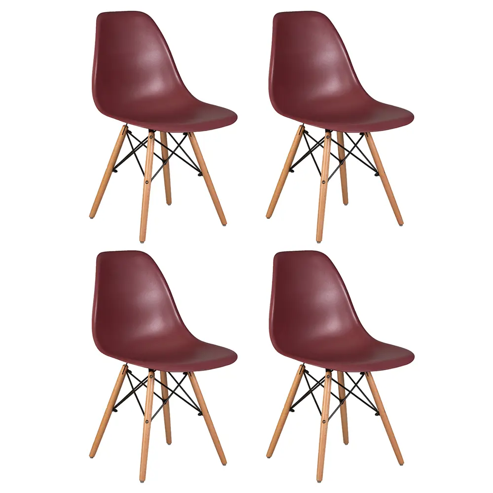 Фото 2 Комплект кухонных стульев 4 шт Dobrin Dsw lmzl-pp638 46x46x53 см пластик цвет фиолетовый Фото 2 Комплект кухонных стульев 4 шт Dobrin Dsw lmzl-pp638 46x46x53 см пластик цвет фиолетовый