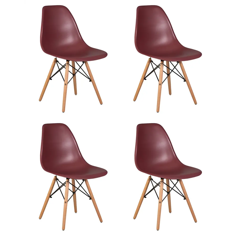 Фото Комплект кухонных стульев 4 шт Dobrin Dsw lmzl-pp638 46x46x53 см пластик цвет фиолетовый Фото Комплект кухонных стульев 4 шт Dobrin Dsw lmzl-pp638 46x46x53 см пластик цвет фиолетовый