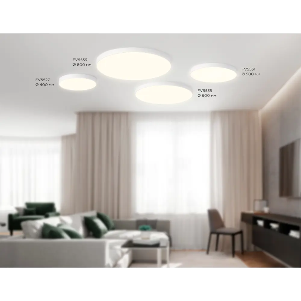Фото 12 Светильник настенно-потолочный светодиодный Ambrella light Fv5535 14 м² нейтральный белый свет цвет белый Фото 12 Светильник настенно-потолочный светодиодный Ambrella light Fv5535 14 м² нейтральный белый свет цвет белый