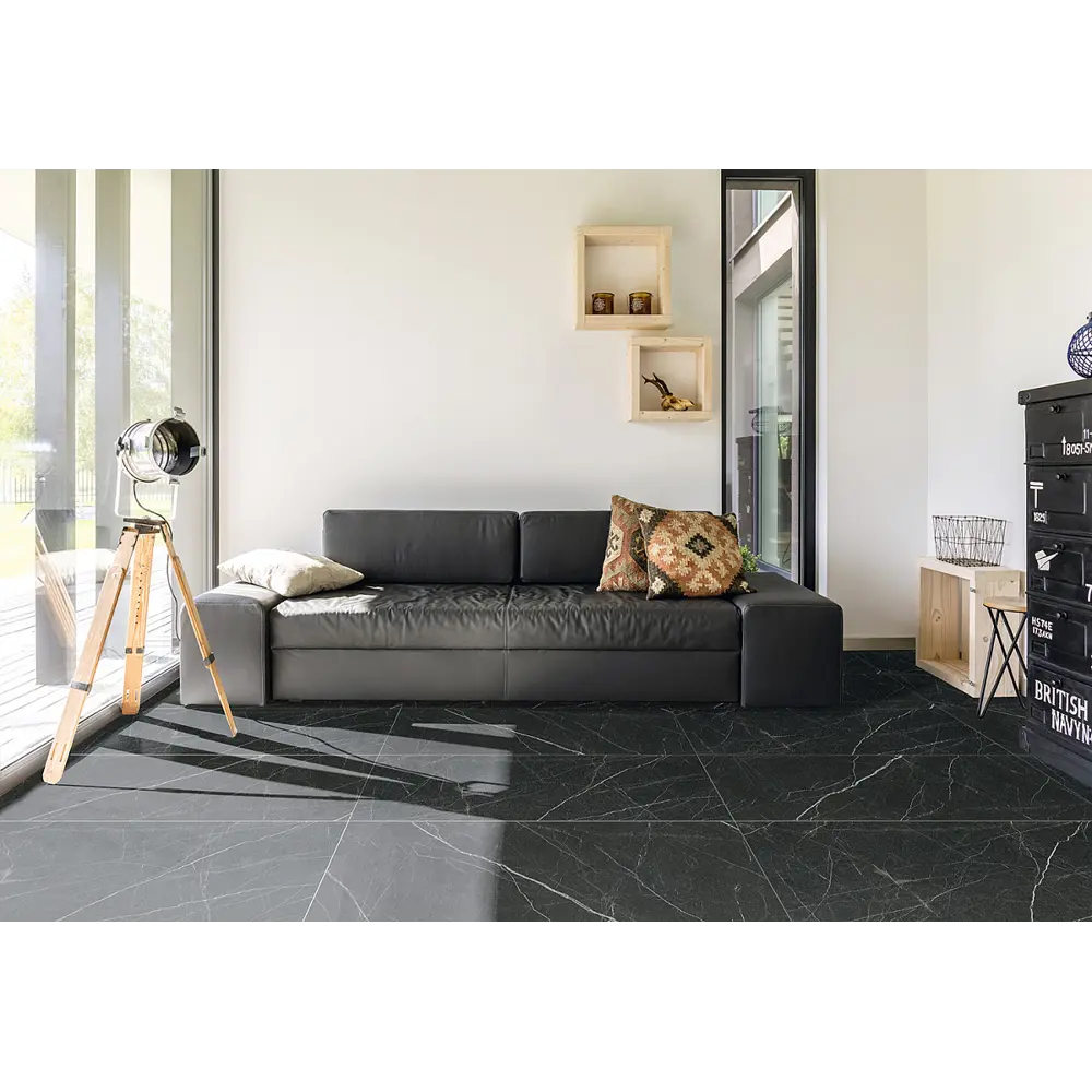 Фото Керамогранит Idalgo home ID9061b080MR 600x1200мм цвет черный, цена за упаковку Фото Керамогранит Idalgo home ID9061b080MR 600x1200мм цвет черный, цена за упаковку