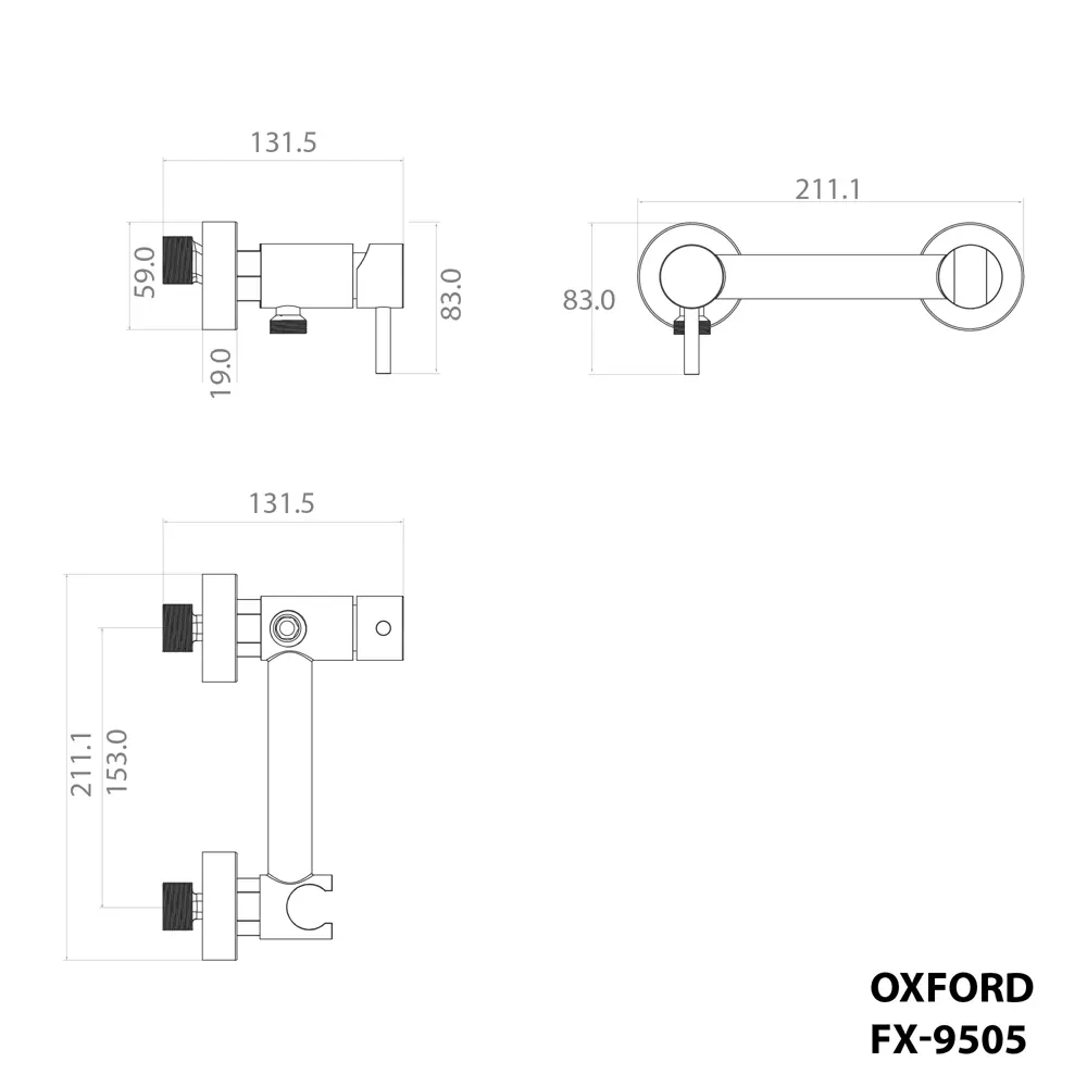 Фото 3 Смеситель с гигиеническим душем однорычажный OXFORD FIXSEN цвет черный матовый Фото 3 Смеситель с гигиеническим душем однорычажный OXFORD FIXSEN цвет черный матовый