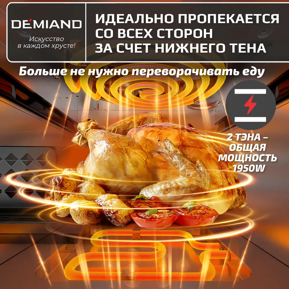 Фото 3 Аэрогриль Demiand DK-2200/Белый Фото 3 Аэрогриль Demiand DK-2200/Белый
