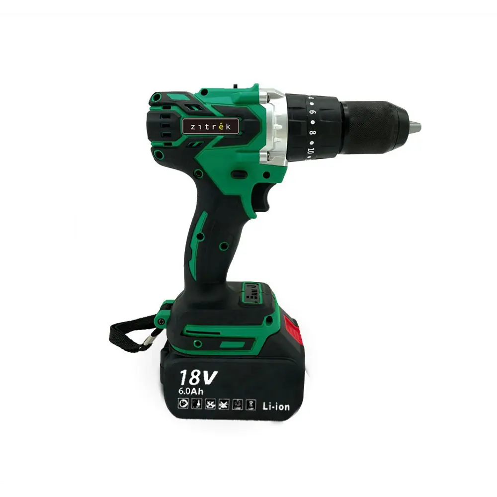 Фото 3 Дрель-шуруповерт аккумуляторная ударная бесщеточная Zitrek Green Impact 18V 063-4046, 18 В Li-Ion 2x6 Ач Фото 3 Дрель-шуруповерт аккумуляторная ударная бесщеточная Zitrek Green Impact 18V 063-4046, 18 В Li-Ion 2x6 Ач