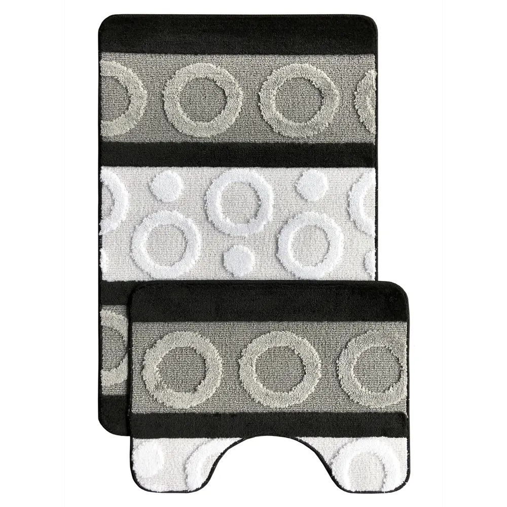 Фото Коврик для ванной комнаты L'CADESI 001405 80x50см цвет серый серебристый