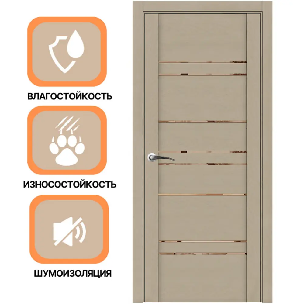 Фото 3 Дверь межкомнатная Uberture Uniline light soft touch 30032 остеклённая 200x60см пленка ПВХ цвет софт кремовый без замка и петель Фото 3 Дверь межкомнатная Uberture Uniline light soft touch 30032 остеклённая 200x60см пленка ПВХ цвет софт кремовый без замка и петель