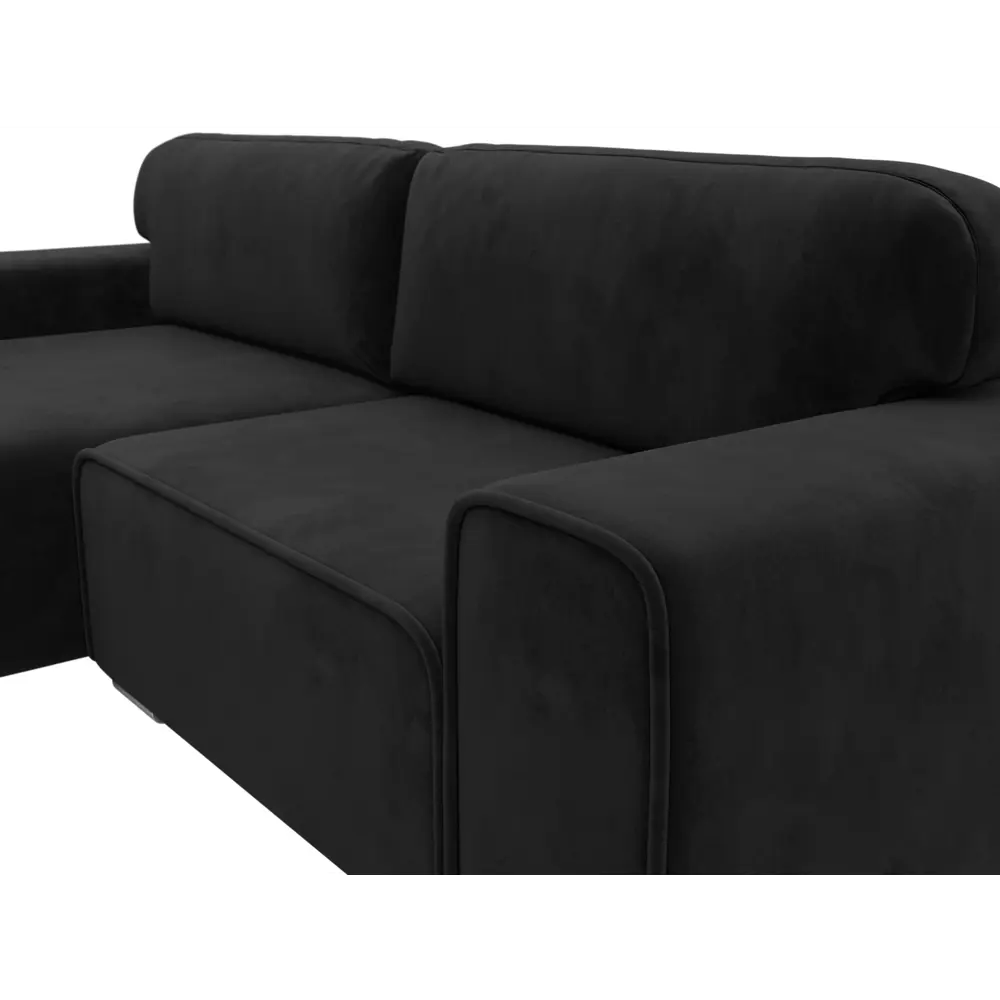 Фото 3 Диван угловой Лига-029 левый угол Лига диванов 121929L 263x88x155 см велюр цвет черный Фото 3 Диван угловой Лига-029 левый угол Лига диванов 121929L 263x88x155 см велюр цвет черный