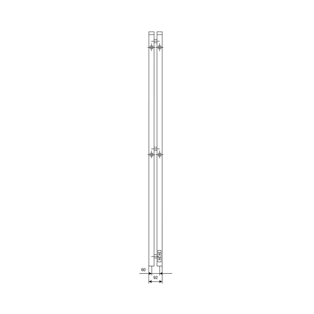 Фото 2 Полотенцесушитель электрический Primoclima Sol R E Black 90x1500 мм 101 Вт с терморегулятором I-образный цвет черный матовый Фото 2 Полотенцесушитель электрический Primoclima Sol R E Black 90x1500 мм 101 Вт с терморегулятором I-образный цвет черный матовый