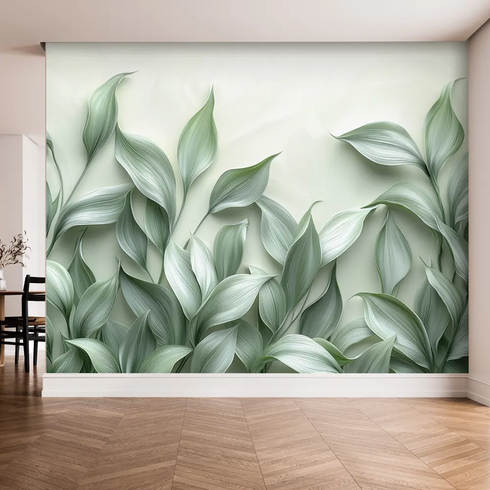 Фото Фотообои Postermarket Зеленые листья WM-673V1, 400x270 см