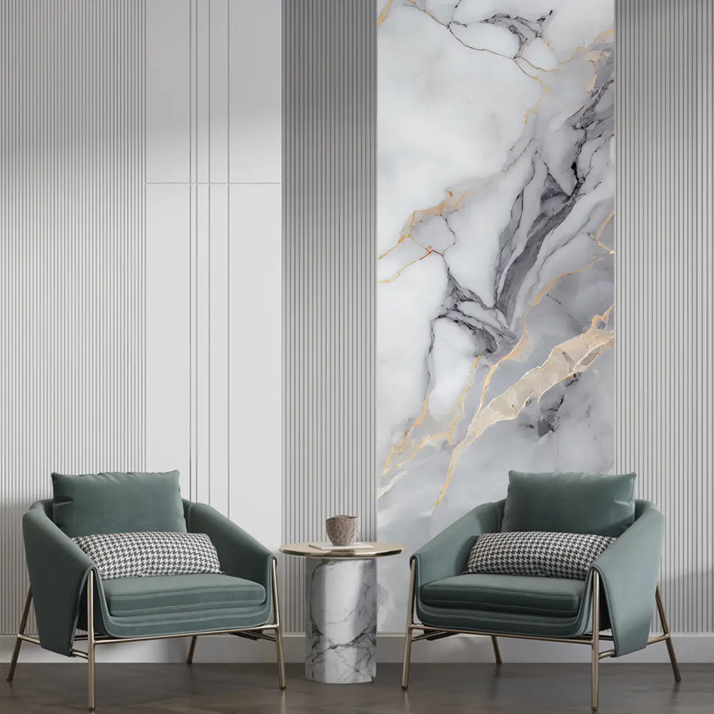 Фото 7 Фотообои флизелиновые Urban Style Серый мрамор UST1847, 100x270 см