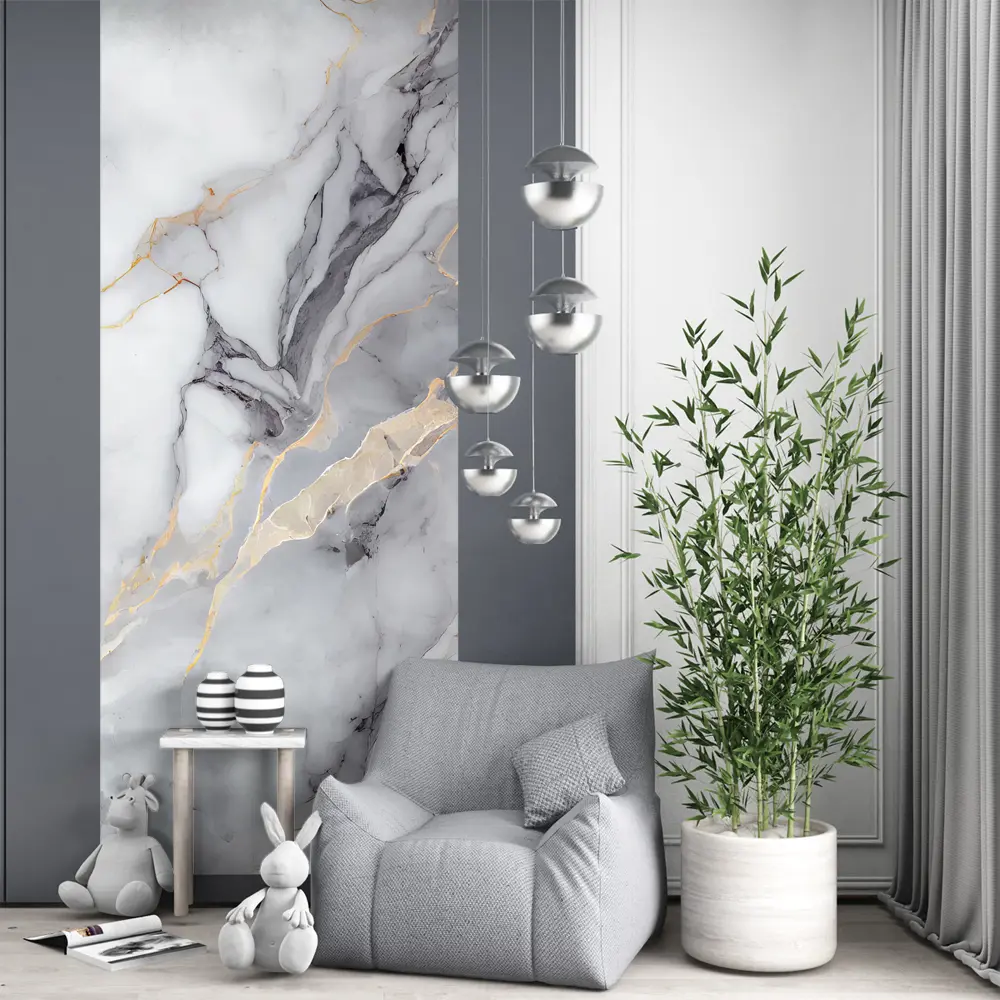 Фото 6 Фотообои флизелиновые Urban Style Серый мрамор UST1847, 100x270 см Фото 6 Фотообои флизелиновые Urban Style Серый мрамор UST1847, 100x270 см