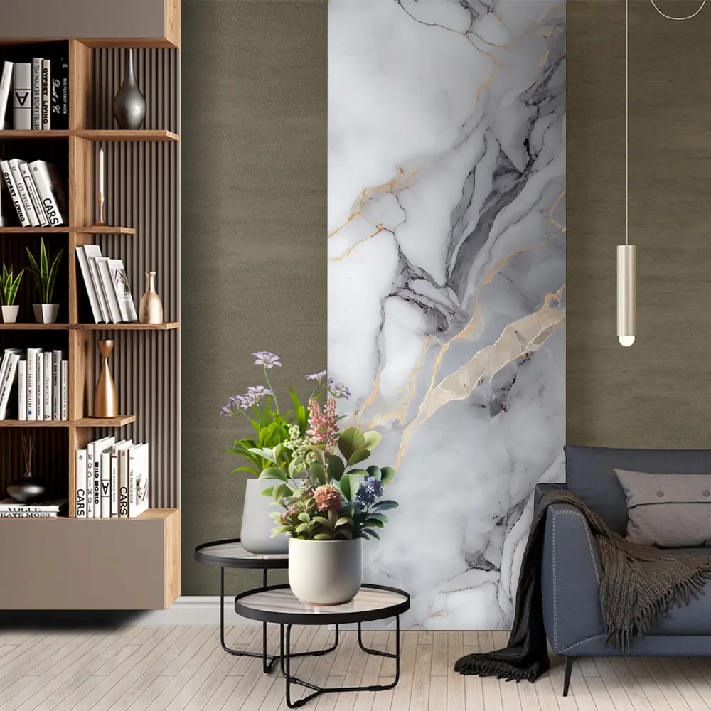 Фото 11 Фотообои флизелиновые Urban Style Серый мрамор UST1847, 100x270 см