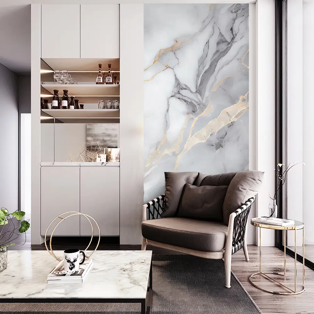 Фото 16 Фотообои флизелиновые Urban Style Серый мрамор UST1847, 100x270 см Фото 16 Фотообои флизелиновые Urban Style Серый мрамор UST1847, 100x270 см