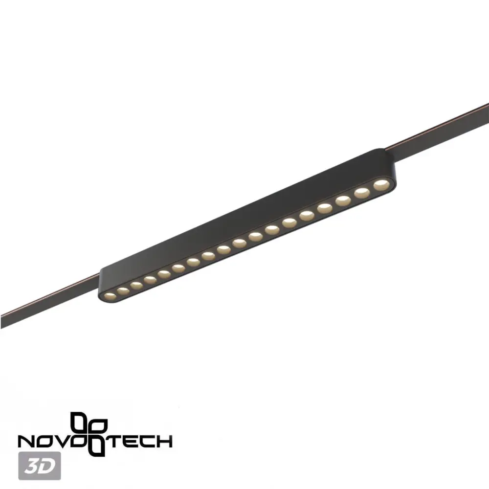 Фото 4 Трековый светильник линейный светодиодный Novotech 359460 24 Вт однофазный регулируемый белый свет цвет черный Фото 4 Трековый светильник линейный светодиодный Novotech 359460 24 Вт однофазный регулируемый белый свет цвет черный