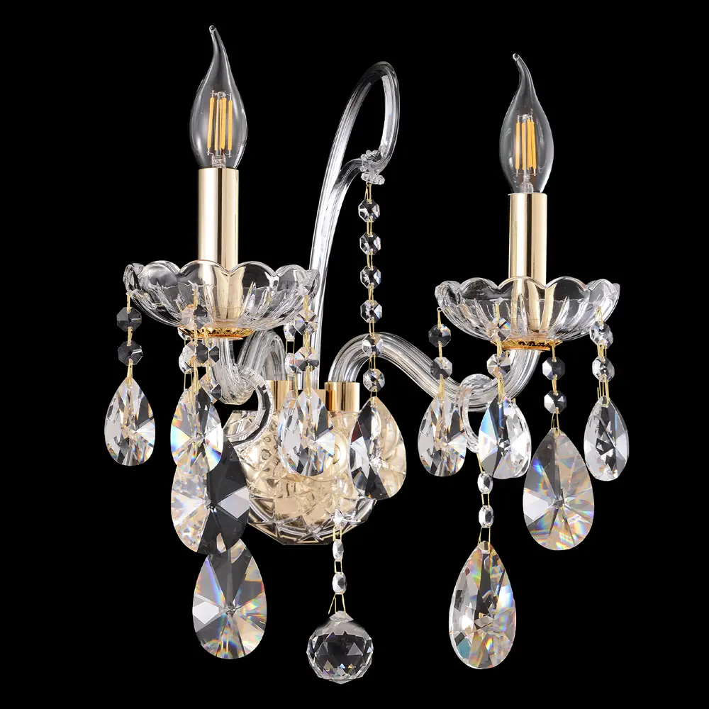 Фото Настенный светильник Crystal Lux Monica ap2 gold 2502_402 цвет золото Фото Настенный светильник Crystal Lux Monica ap2 gold 2502_402 цвет золото