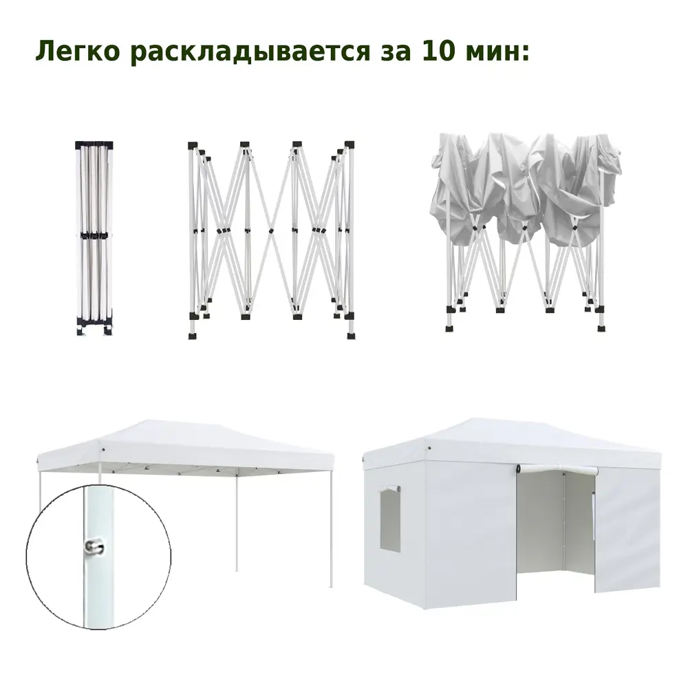 Фото 8 Тент садовый Helex 4335 450x300 cм полиэстер белый Фото 8 Тент садовый Helex 4335 450x300 cм полиэстер белый