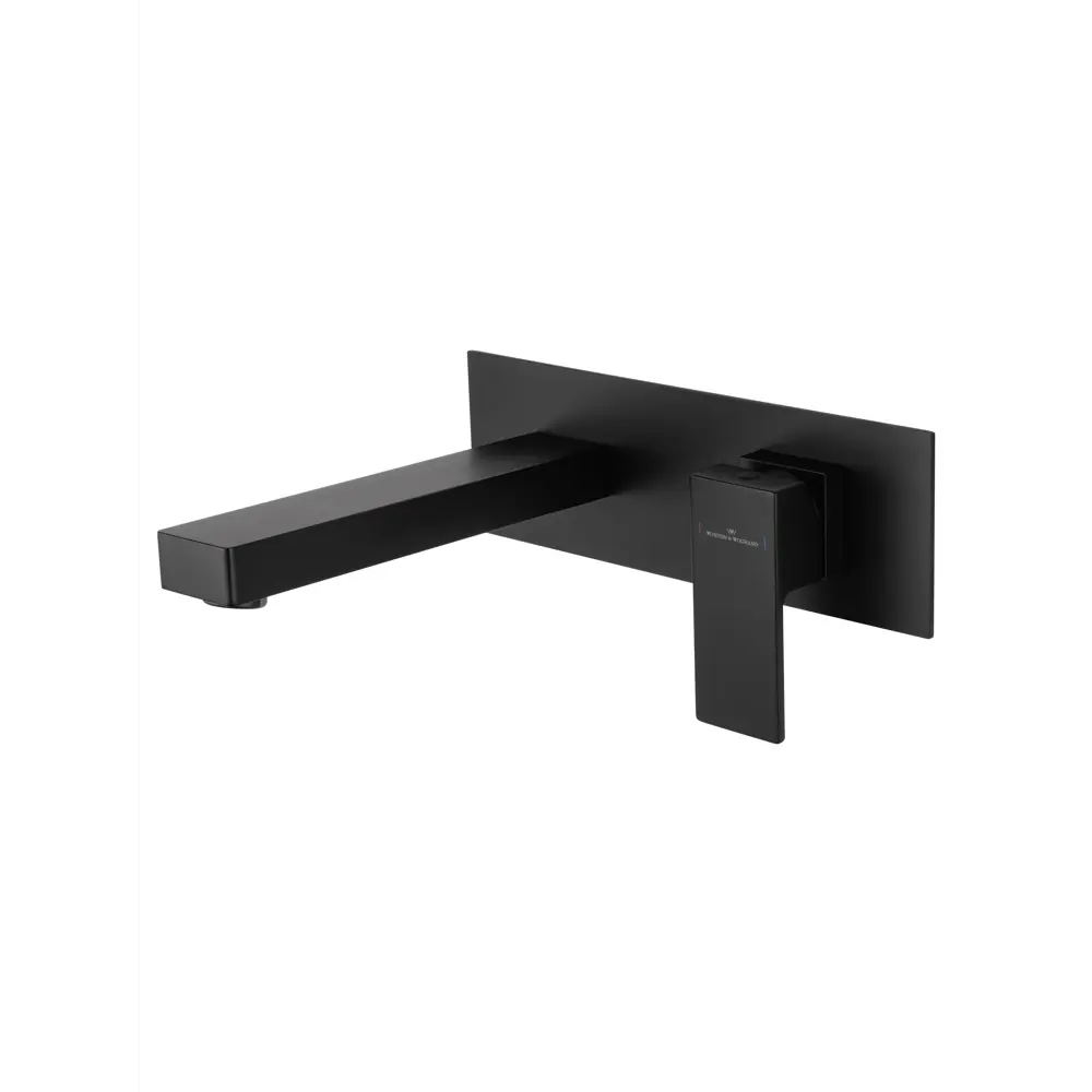 Фото Смеситель для раковины встраиваемый Wonzon & Woghand Cube однорычажный цвет черный матовый WW-88869016-MB
