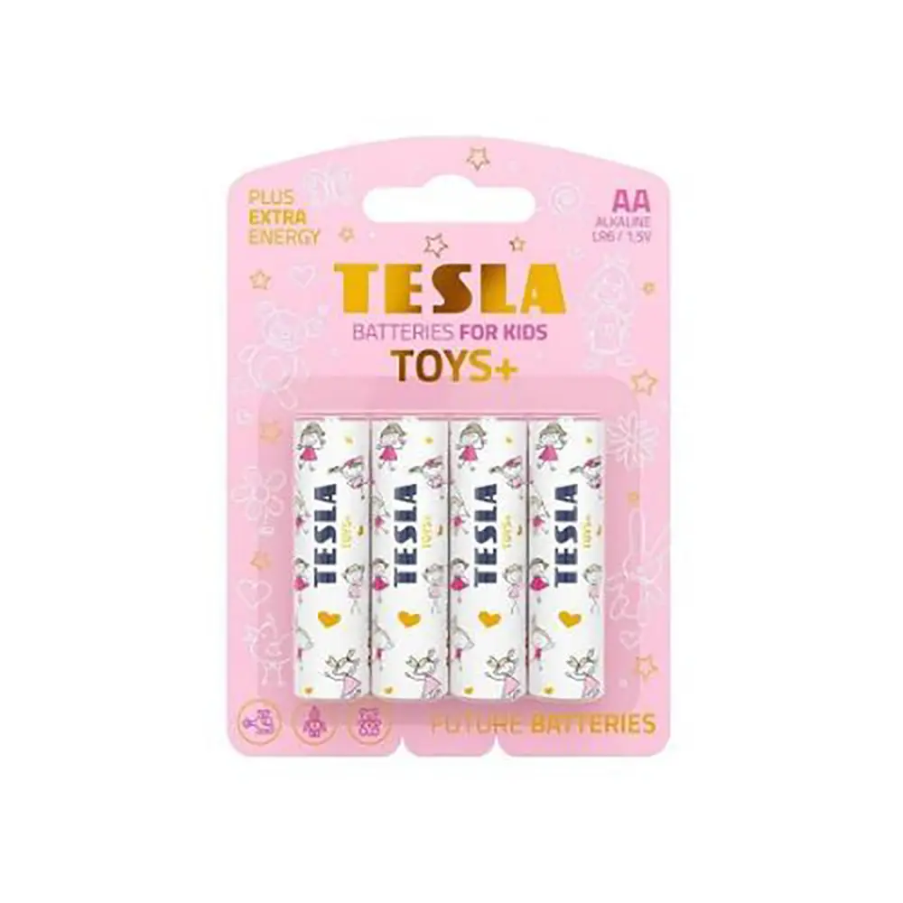 Фото Батарейка алкалиновая Tesla AA Toys Girl 4 шт. Фото Батарейка алкалиновая Tesla AA Toys Girl 4 шт.