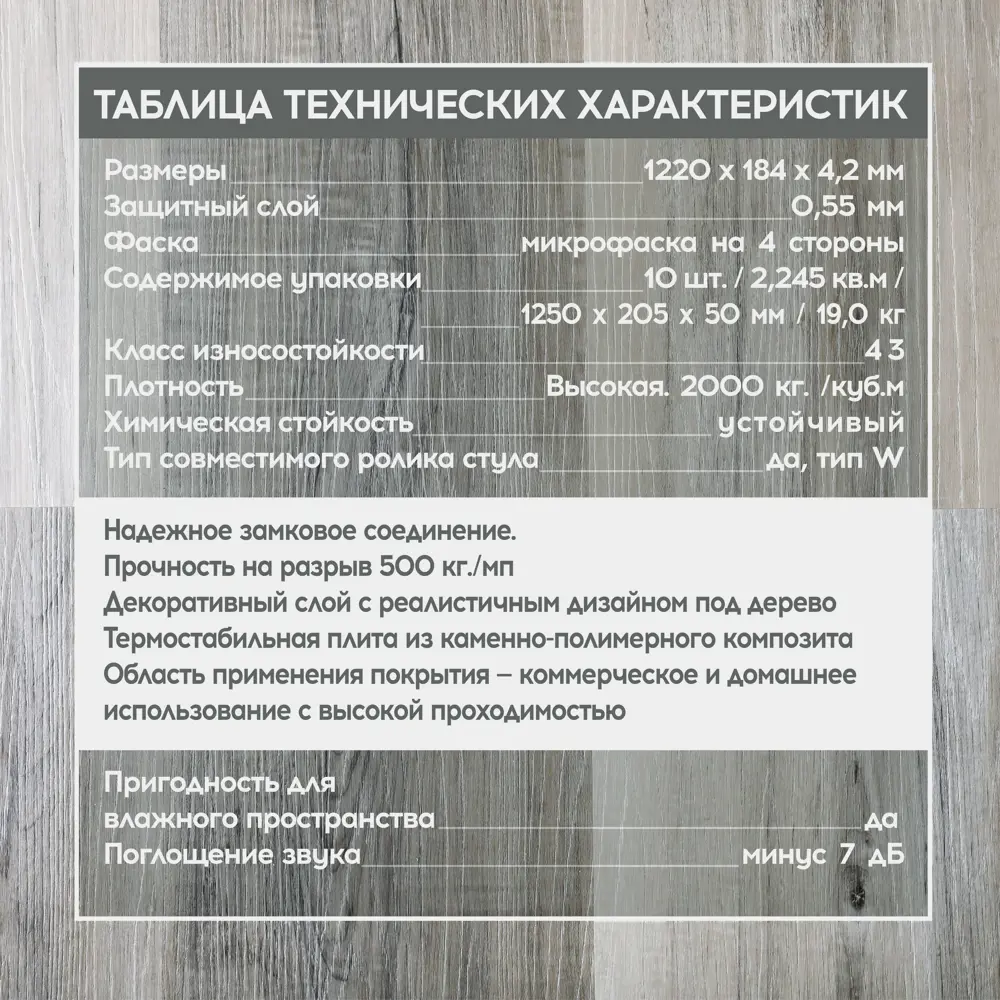 Фото 6 SPC плитка I-Floors High Дуб Алсуотер 43 класс толщина 4.20 мм 2.25 м², цена за упаковку Фото 6 SPC плитка I-Floors High Дуб Алсуотер 43 класс толщина 4.20 мм 2.25 м², цена за упаковку