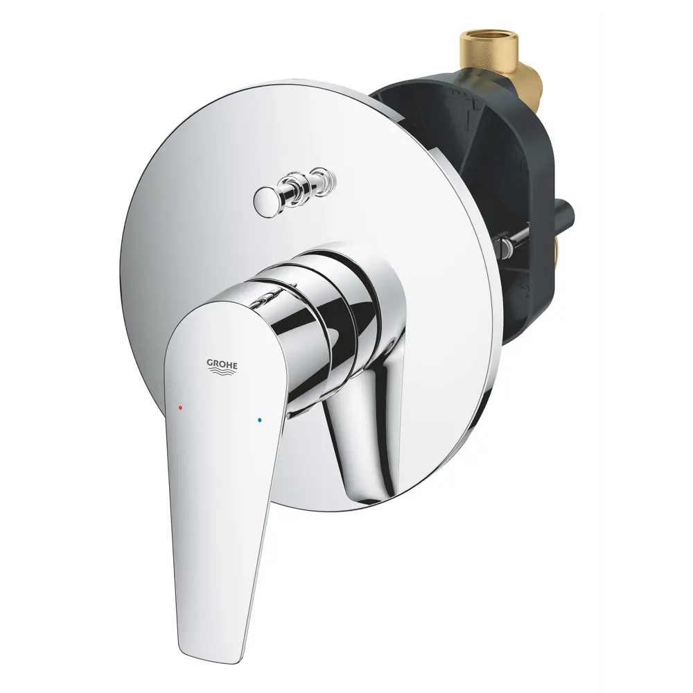 Фото 2 Смеситель для ванны Grohe BauEdge 29079001 однорычажный цвет хром Фото 2 Смеситель для ванны Grohe BauEdge 29079001 однорычажный цвет хром