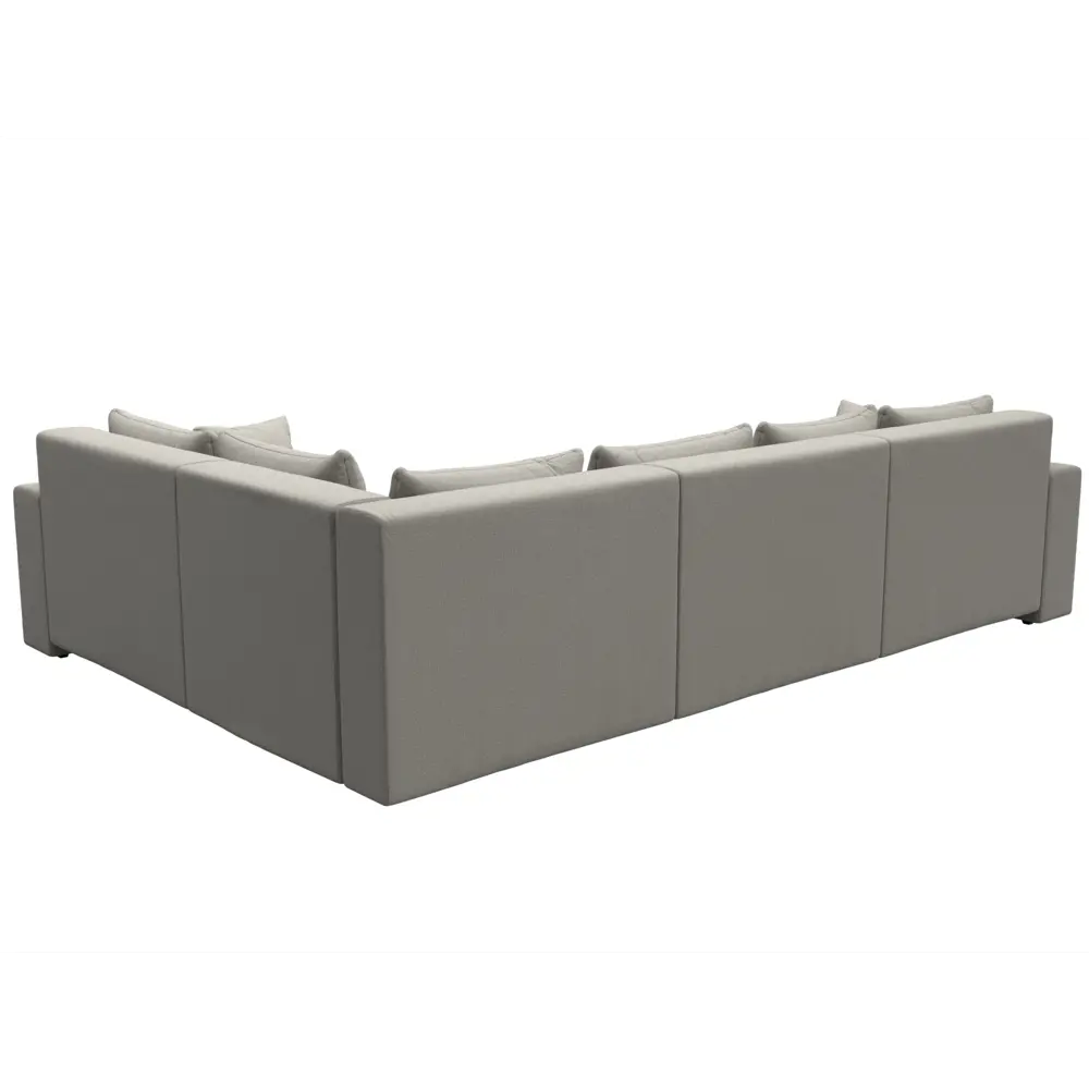 Фото 4 Диван угловой Майами Long правый угол Лига диванов 122905 330x96x230 см рогожка цвет амур 02 бежевый