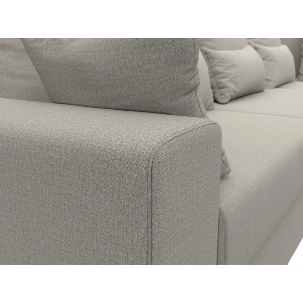 Фото 2 Диван угловой Майами Long правый угол Лига диванов 122905 330x96x230 см рогожка цвет амур 02 бежевый